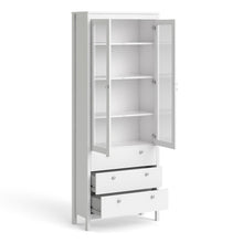 Load image into Gallery viewer, FTG Madrid White Glazed 2 Doors 3 Drawers Display Cabinet