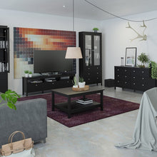 Load image into Gallery viewer, FTG Madrid Matt Black Glazed 2 Doors 3 Drawers Display Cabinet