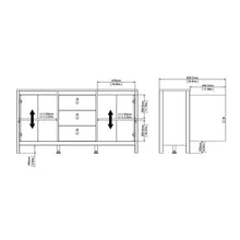 Load image into Gallery viewer, FTG Madrid White 2 Doors 3 Drawers Sideboard