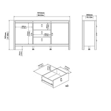 Load image into Gallery viewer, FTG Madrid White 2 Doors 3 Drawers Sideboard
