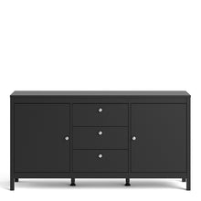 Load image into Gallery viewer, FTG Madrid Matt Black 2 Doors 3 Drawers Sideboard