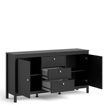 Load image into Gallery viewer, FTG Madrid Matt Black 2 Doors 3 Drawers Sideboard