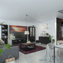Load image into Gallery viewer, FTG Madrid Matt Black 2 Doors 3 Drawers Sideboard