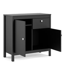 Load image into Gallery viewer, FTG Madrid Matt Black 2 Doors 1 Drawer Sideboard