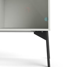 Load image into Gallery viewer, Fur Grey and White 1 Door 1 Glass Door 2 Drawers China Display Cabinet