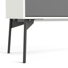 Load image into Gallery viewer, Fur Grey and White 1 Door 1 Glass Door 2 Drawers China Display Cabinet