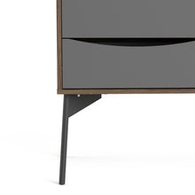 Load image into Gallery viewer, Fur Grey, White and Walnut 2 Doors 3 Drawers Sideboard