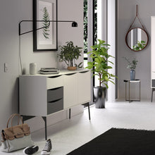 Load image into Gallery viewer, Fur Grey and White 2 Doors 3 Drawers Sideboard