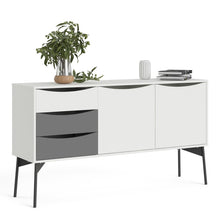 Load image into Gallery viewer, Fur Grey and White 2 Doors 3 Drawers Sideboard