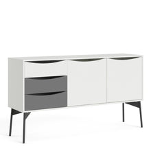 Load image into Gallery viewer, Fur Grey and White 2 Doors 3 Drawers Sideboard