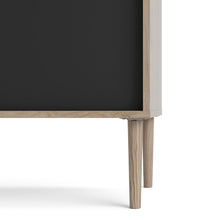 Load image into Gallery viewer, Rome Jackson Hickory Oak/Matt Black 2 Sliding Doors 3 Drawers Sideboard