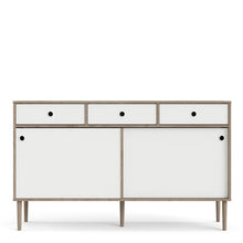 Load image into Gallery viewer, Rome Jackson Hickory Oak/Matt White 2 Sliding Doors 3 Drawers Sideboard
