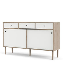 Load image into Gallery viewer, Rome Jackson Hickory Oak/Matt White 2 Sliding Doors 3 Drawers Sideboard
