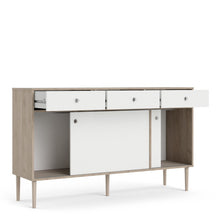 Load image into Gallery viewer, Rome Jackson Hickory Oak/Matt White 2 Sliding Doors 3 Drawers Sideboard