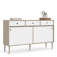 Load image into Gallery viewer, Rome Jackson Hickory Oak/Matt White 2 Sliding Doors 3 Drawers Sideboard