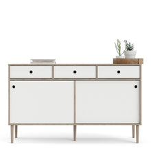Load image into Gallery viewer, Rome Jackson Hickory Oak/Matt White 2 Sliding Doors 3 Drawers Sideboard