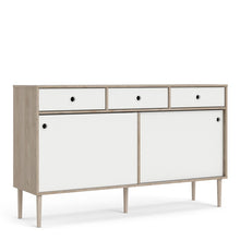 Load image into Gallery viewer, Rome Jackson Hickory Oak/Matt White 2 Sliding Doors 3 Drawers Sideboard