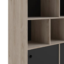Load image into Gallery viewer, Rome Jackson Hickory Oak/Matt Black 2 Sliding Doors Display Cabinet