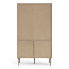 Load image into Gallery viewer, Rome Jackson Hickory Oak/Matt Black 2 Sliding Doors Display Cabinet