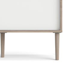 Load image into Gallery viewer, Rome Jackson Hickory Oak/Matt White 2 Sliding Doors Display Cabinet