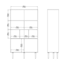 Load image into Gallery viewer, Rome Jackson Hickory Oak/Matt White 2 Sliding Doors Display Cabinet
