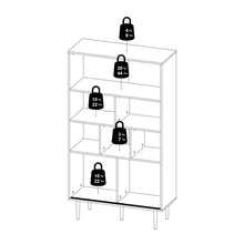 Load image into Gallery viewer, Rome Jackson Hickory Oak/Matt White 2 Sliding Doors Display Cabinet