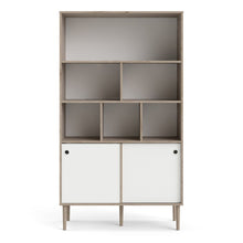 Load image into Gallery viewer, Rome Jackson Hickory Oak/Matt White 2 Sliding Doors Display Cabinet