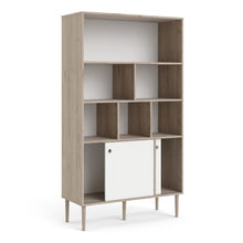 Load image into Gallery viewer, Rome Jackson Hickory Oak/Matt White 2 Sliding Doors Display Cabinet