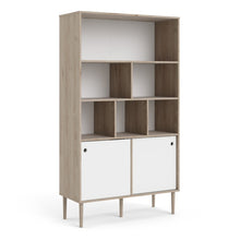 Load image into Gallery viewer, Rome Jackson Hickory Oak/Matt White 2 Sliding Doors Display Cabinet
