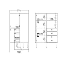 Load image into Gallery viewer, Rome Jackson Hickory Oak/Matt Black 2 Doors 4 Drawers Display Cabinet