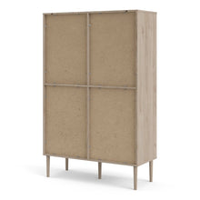 Load image into Gallery viewer, Rome Jackson Hickory Oak/Matt Black 2 Doors 4 Drawers Display Cabinet