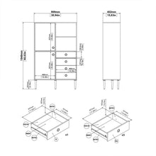 Load image into Gallery viewer, Rome Jackson Hickory Oak/Matt White 2 Doors 4 Drawers Display Cabinet