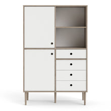 Load image into Gallery viewer, Rome Jackson Hickory Oak/Matt White 2 Doors 4 Drawers Display Cabinet