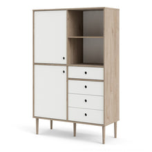 Load image into Gallery viewer, Rome Jackson Hickory Oak/Matt White 2 Doors 4 Drawers Display Cabinet