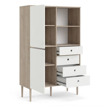 Load image into Gallery viewer, Rome Jackson Hickory Oak/Matt White 2 Doors 4 Drawers Display Cabinet