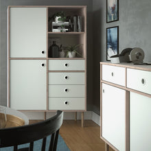Load image into Gallery viewer, Rome Jackson Hickory Oak/Matt White 2 Doors 4 Drawers Display Cabinet