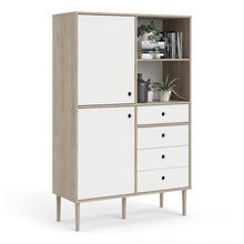 Load image into Gallery viewer, Rome Jackson Hickory Oak/Matt White 2 Doors 4 Drawers Display Cabinet
