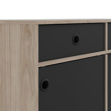 Load image into Gallery viewer, Rome Jackson Hickory Oak/Matt Black 2 Sliding Doors 2 Drawers Sideboard