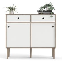 Load image into Gallery viewer, Rome Jackson Hickory Oak/Matt White 2 Sliding Doors 2 Drawers Sideboard
