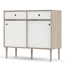 Load image into Gallery viewer, Rome Jackson Hickory Oak/Matt White 2 Sliding Doors 2 Drawers Sideboard