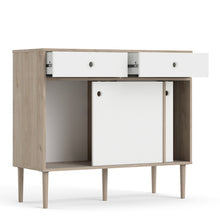 Load image into Gallery viewer, Rome Jackson Hickory Oak/Matt White 2 Sliding Doors 2 Drawers Sideboard