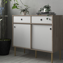 Load image into Gallery viewer, Rome Jackson Hickory Oak/Matt White 2 Sliding Doors 2 Drawers Sideboard