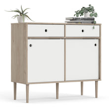 Load image into Gallery viewer, Rome Jackson Hickory Oak/Matt White 2 Sliding Doors 2 Drawers Sideboard