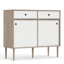 Load image into Gallery viewer, Rome Jackson Hickory Oak/Matt White 2 Sliding Doors 2 Drawers Sideboard