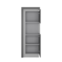 Load image into Gallery viewer, Lyon Platinum/Light Grey Gloss Narrow Display Cabinet (Right or Left Hand)