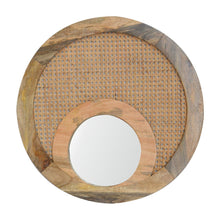 Load image into Gallery viewer, Round Rattan Wall Mirror