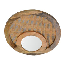 Load image into Gallery viewer, Round Rattan Wall Mirror