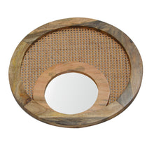 Load image into Gallery viewer, Round Rattan Wall Mirror