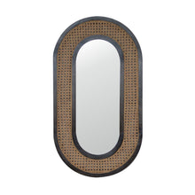 Load image into Gallery viewer, Ash Black Rattan Wall Mirror
