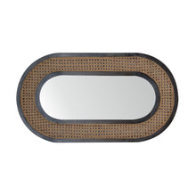 Load image into Gallery viewer, Ash Black Rattan Wall Mirror